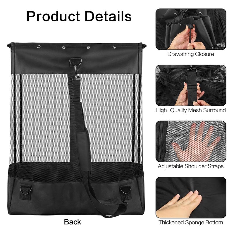 Skipwall Pegboard Baskets,Pegboard Wall Organizer with Take and Go Design,Extra Large (26*18*11 Inches) Mesh Peg Board Organizer Accessories ,Easy Access Zipper for Home Sport Garage Storage (EXTRA LARGE) - Image 5